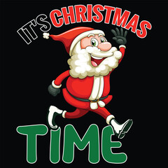 Festive christmas time greeting with red and green accents