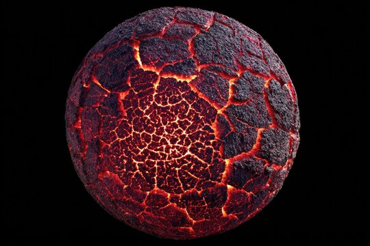 Molten sphere with cracked surface (1)