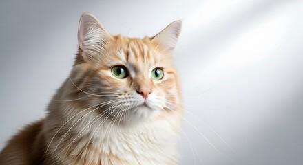 "Adorable domestic cat in warm natural lighting, sharp detail, expressive eyes, soft fur texture, cozy indoor atmosphere, professional pet photography, high-resolution portrait