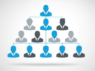 Corporate structure hierarchy illustration