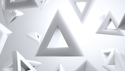 Abstract geometric pattern of white triangles