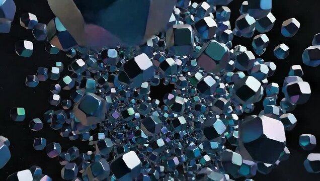 abstract blue background with floating shapes 