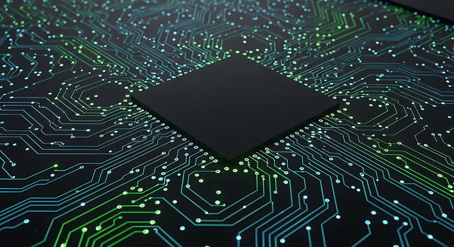 Conceptual Image of Artificial Intelligence and Data Flow