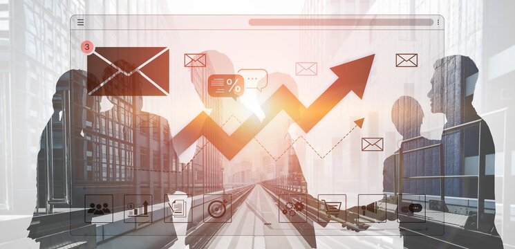 A dashboard for tracking email marketing analytics. The growth chart visualizes the campaign's performance, open rates, and success in reaching business targets. Fermion