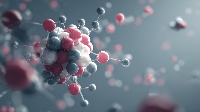 A molecular chemistry animation-style  - Powered by Adobe