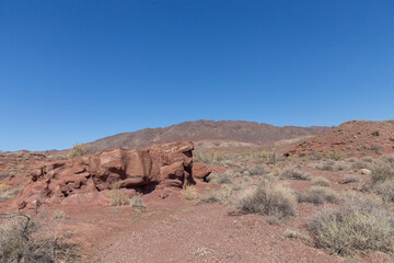 Katutau lava mountains in the Altyn-Emel (or Altyn Emel) national park. Zhetysu region, Kazakhstan.