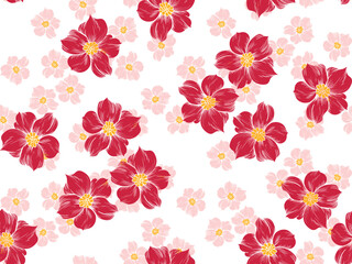 Seamless flowers pattern in vector. Abstract flower pattern design