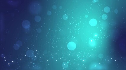 cute christmas wallpaper beautiful turquoise backdrop filled with falling particle shimmering bokeh lights, sparkling and empty space. Perfect for festive designs, greeting cards, or digital design - Powered by Adobe
