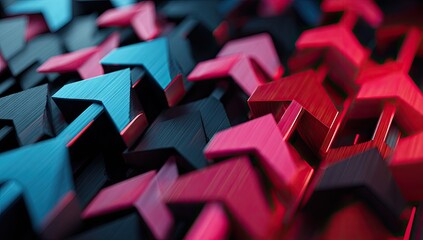 Abstract geometric shapes of arrows