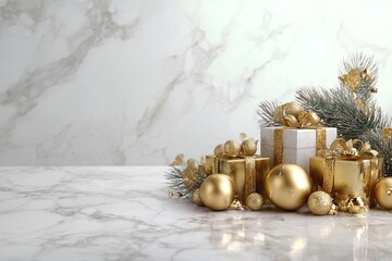 Elegant Christmas sale banner in rich red and gold tones, featuring festive lights and a modern layout ideal for seasonal promotions and marketing.