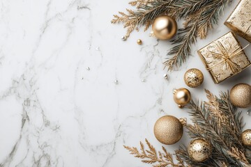 Elegant Christmas sale banner in rich red and gold tones, featuring festive lights and a modern layout ideal for seasonal promotions and marketing.