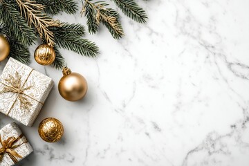 Elegant Christmas sale banner in rich red and gold tones, featuring festive lights and a modern layout ideal for seasonal promotions and marketing.