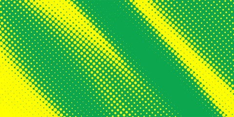 Dots halftone yellow green color pattern gradient texture background.