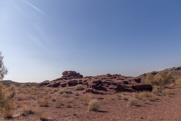 Katutau lava mountains in the Altyn-Emel (or Altyn Emel) national park. Zhetysu region, Kazakhstan.
