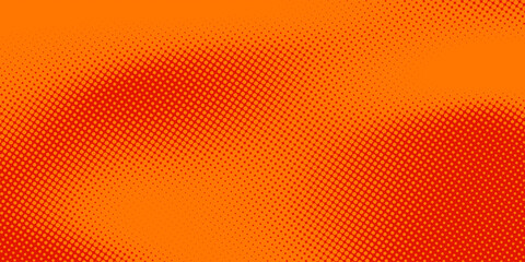 Dots halftone orange color pattern gradient texture with technology digital background. Dots pop art comics with summer background.