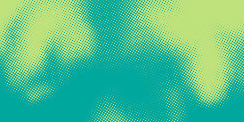 Turquoise pop art background with halftone polka dots in retro comic style, vector illustration template eps10