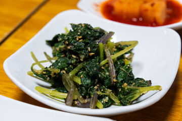 seasoned aster herb called chuinamul