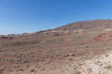 Katutau lava mountains in the Altyn-Emel (or Altyn Emel) national park. Zhetysu region, Kazakhstan.