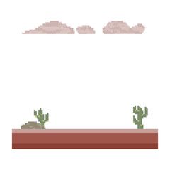 desert terrain retro pixel art