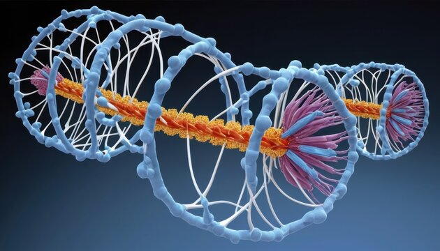 Microscopic Visualization of Molecular Structure with Abstract Biological Model