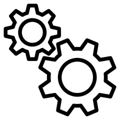 Processing gear  icon vector illustration