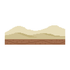 desert terrain retro pixel art