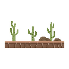 desert terrain retro pixel art