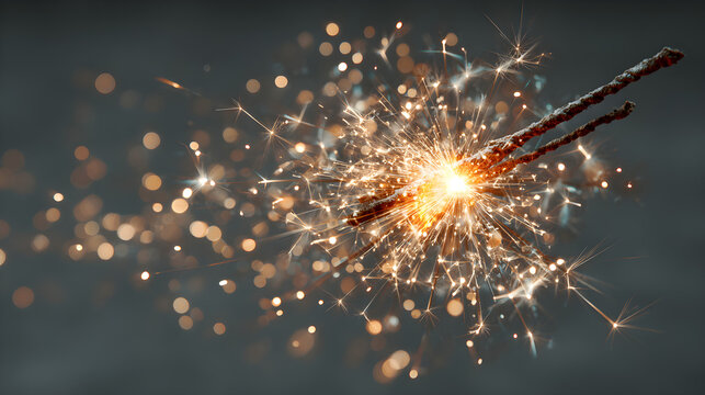sparkler on black background