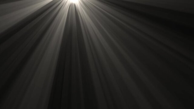 Warm light rays looping animated background, Isolated white light rays animation. Shine or sun effect on black screen.
Abstract loop center flickering glow white star optical shine black background