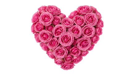 Heart Shape Made of Pink Roses love romance