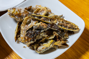 dried and fried chili pepper