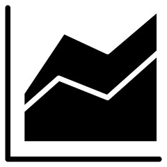  Area chart  Icon Glyph Element For Design Vector Illustration