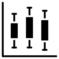 Box plot  Icon Glyph Element For Design Vector Illustration