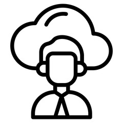 Outsource management  Icon Element For Design Vector Illustration