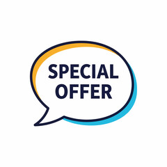 Special Offer Outline Speech Bubble Discount