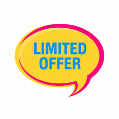 Limited Offer Oval Speech Bubble Yellow Pink