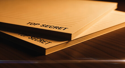 The meticulously arranged image showcases the official documents, labeled TOP SECRET, symbolizing critical importance, and secrecy.