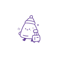 Happy Christmas Bell with Luggage