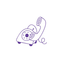 Vintage Rotary Phone Illustration