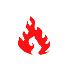 Set of red and orange fire flame.