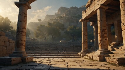 the sun is shining through the clouds