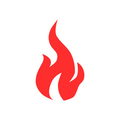 Set of red and orange fire flame.