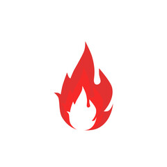 Set of red and orange fire flame.