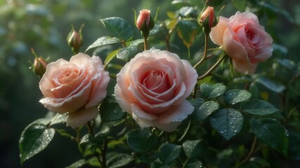 red rose in the garden