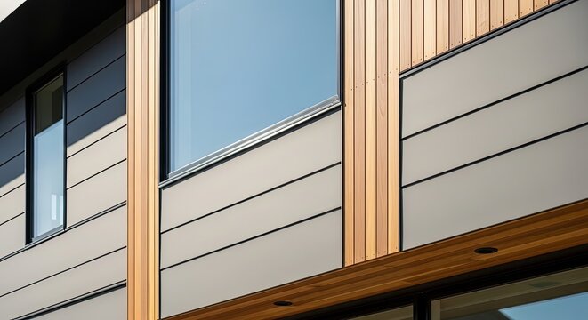 Close-up view of a sophisticated building facade demonstrating innovative material combinations, structural elegance, and contemporary architectural trends