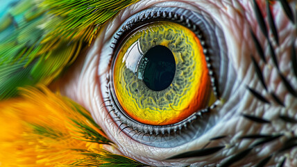 Parrot eye closeup