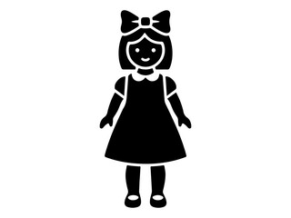 Silhouette of a doll