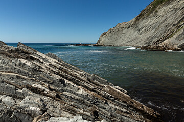 Paisaje de la playa de Itzurun, Zumaia.