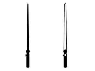 set of lightsabers silhouette design