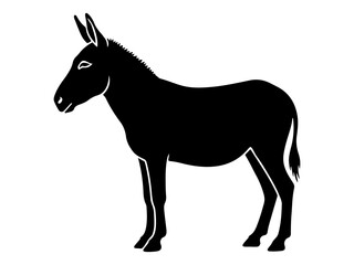 silhouette of a donkey